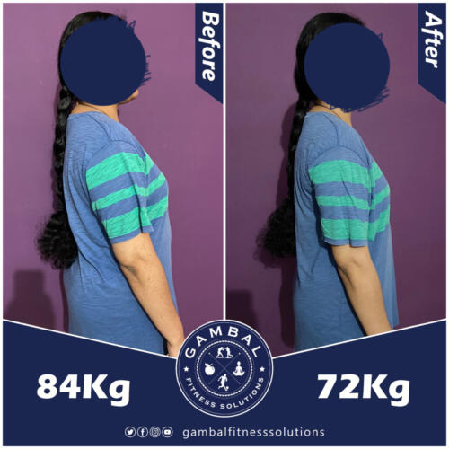 Amrutha before after side