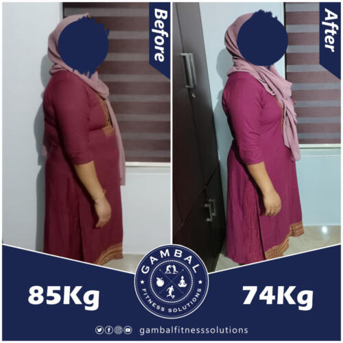 Rameesha before after side